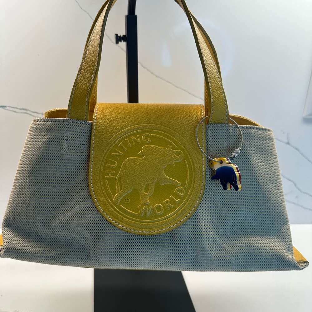 Hunting World Yellow and Cream Satchel